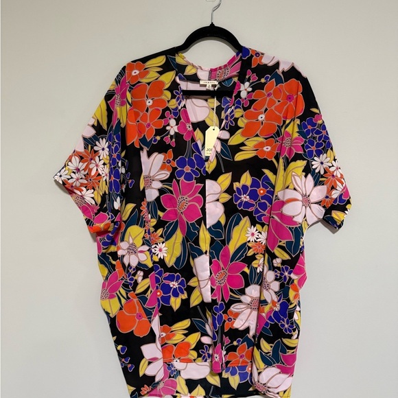 Jodifl Floral Multicolored Top Size 1X NWT - Picture 1 of 7